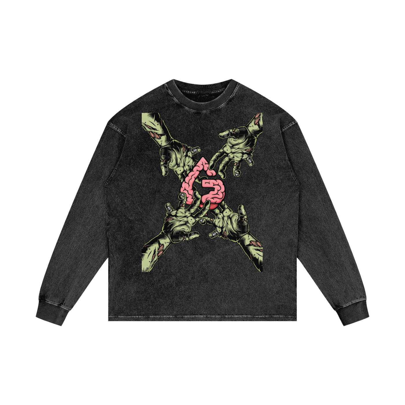 Acid Wash Oversize Long Sleeve T-Shirt