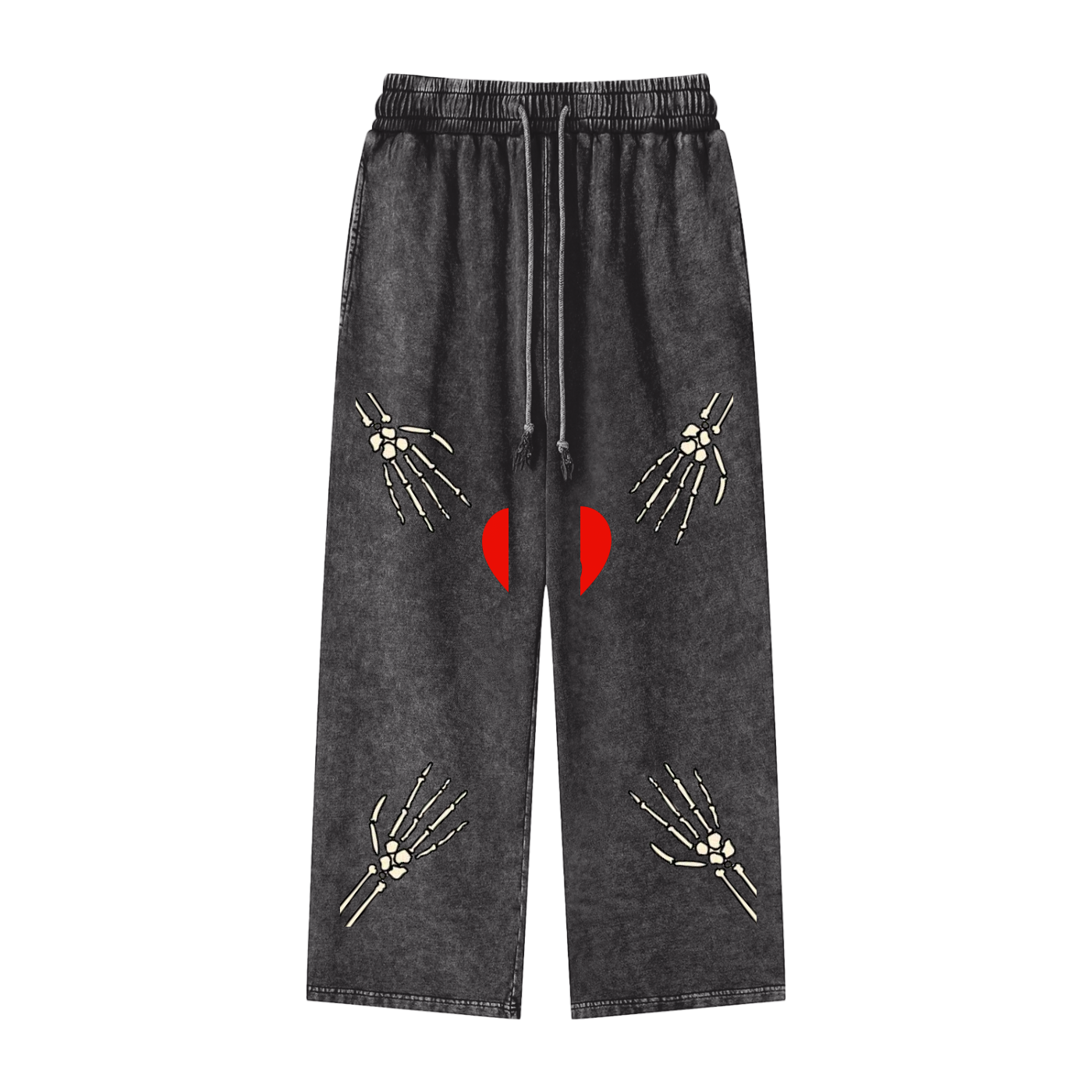 Snow Washed Straight Leg Pants