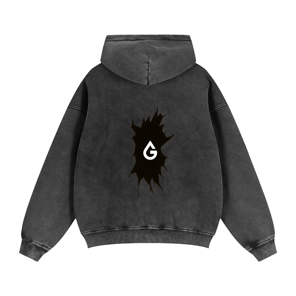 Zip-Through Boxy Fleece Hoodie
